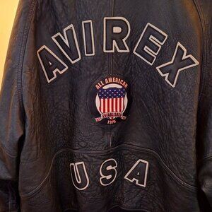 Vintage AVIREX Leather Varsity Jackey 1990's